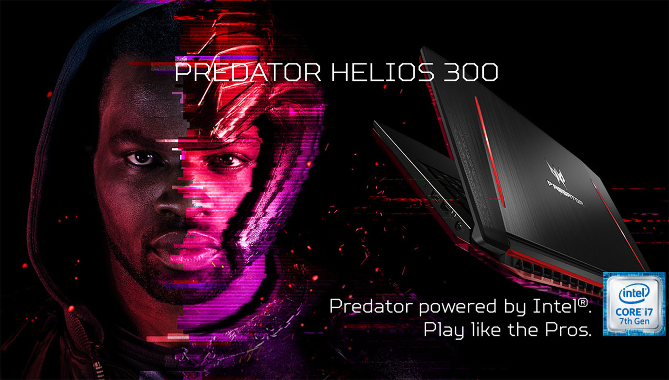 Acer Predator G3 Helios 300 17.3in i7-8750H GTX1060 16GB 256GB 2TB Win10 Notebook