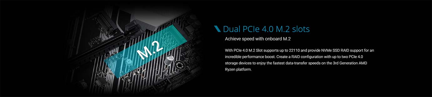 Dual PCIe 4.0 M.2 slots