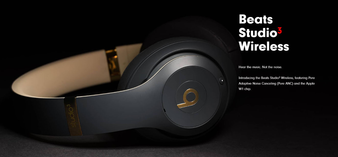 Beats Studio3 Wireless Over‑Ear Headphones - Shadow Grey