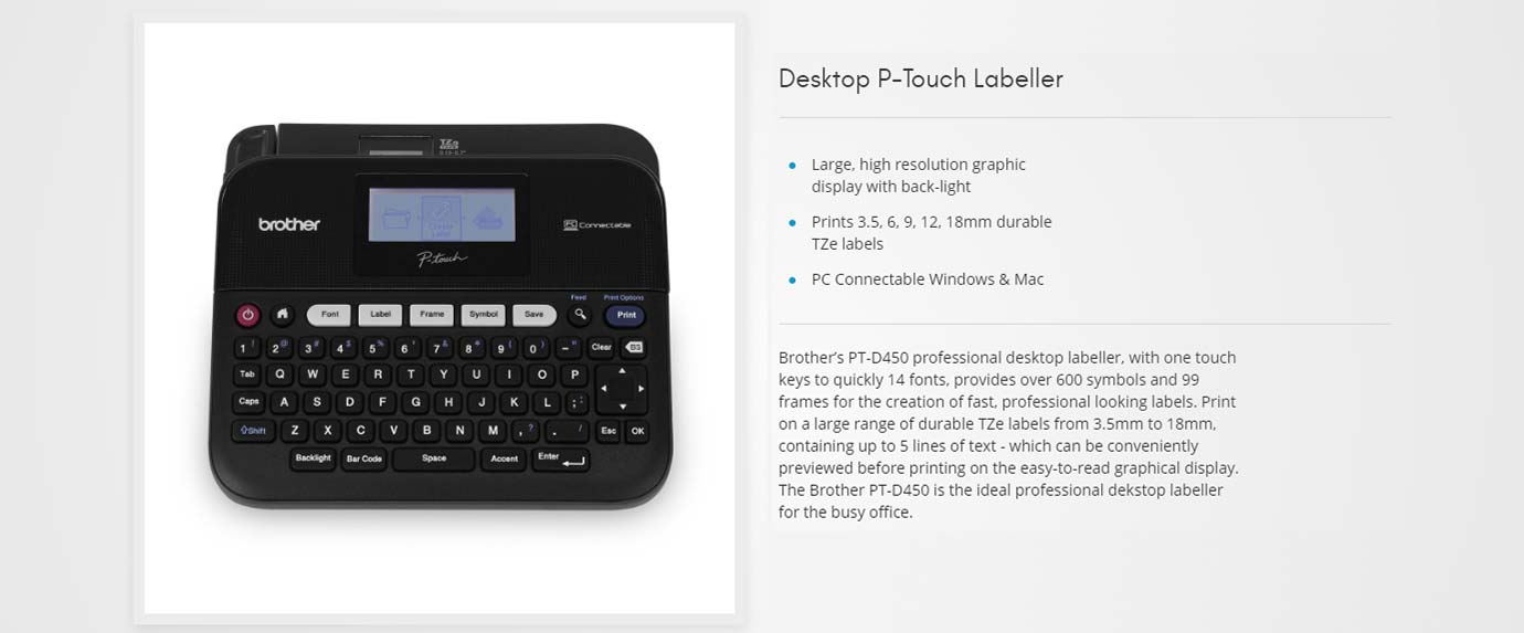 Desktop P-Touch Labeller