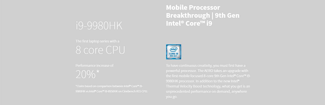 9th Gen Intel® Core™ i9