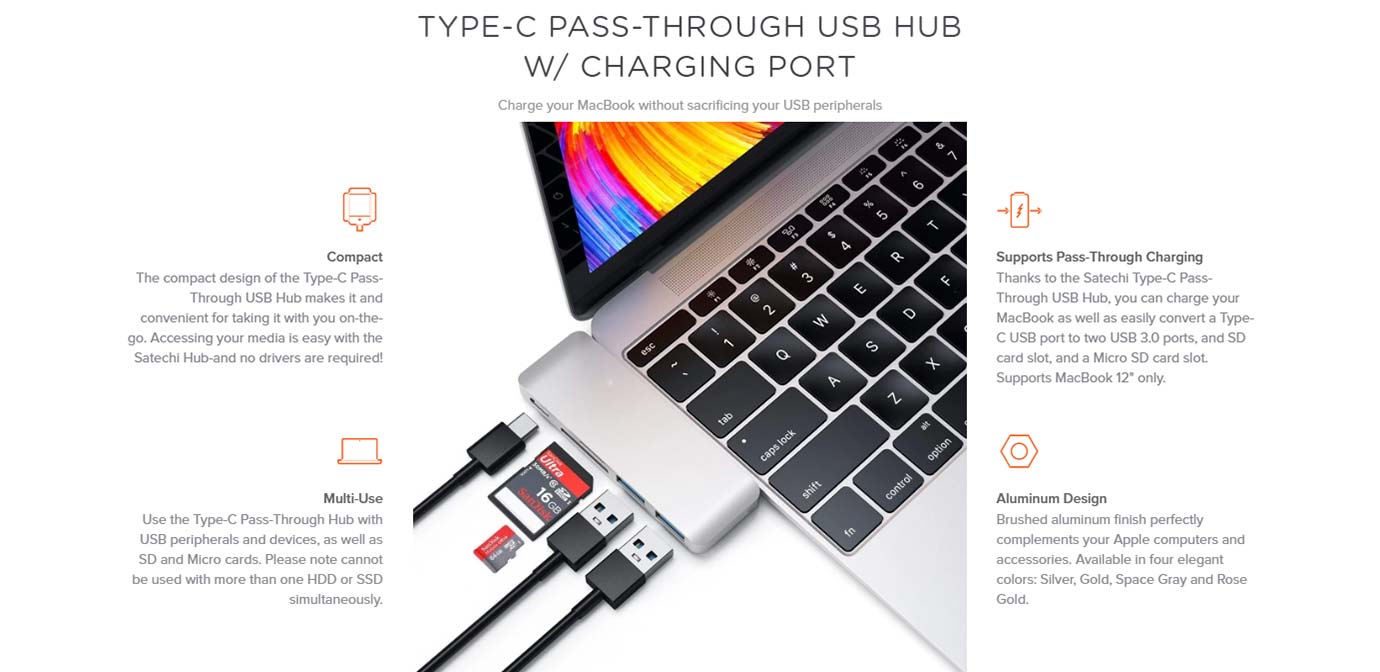 TYPE-C PASS-THROUGH USB HUB