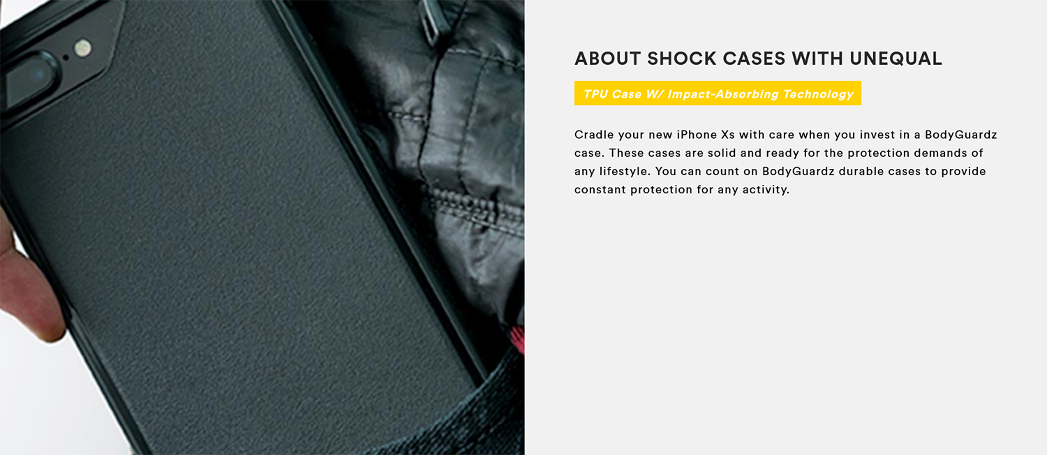 BodyGuardz Shock 2 Case for iPhone X/XS - Black CSB02APIX09EL Overview