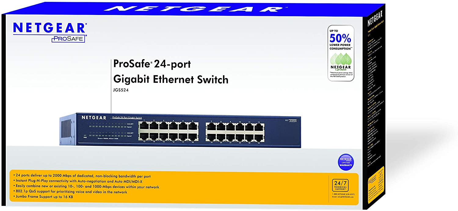 Netgear JGS524AU Prosafe 24 Port Gigabit Ethernet Switch