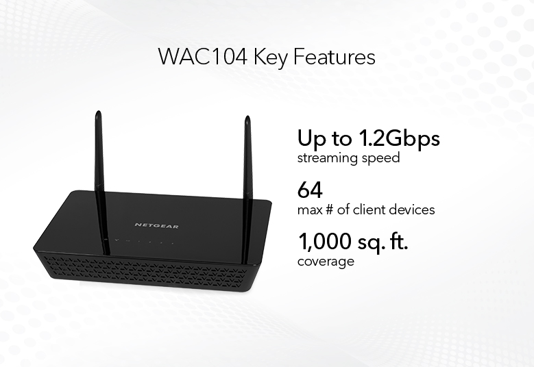 Netgear WAC104-100AUS Access Point Key Features