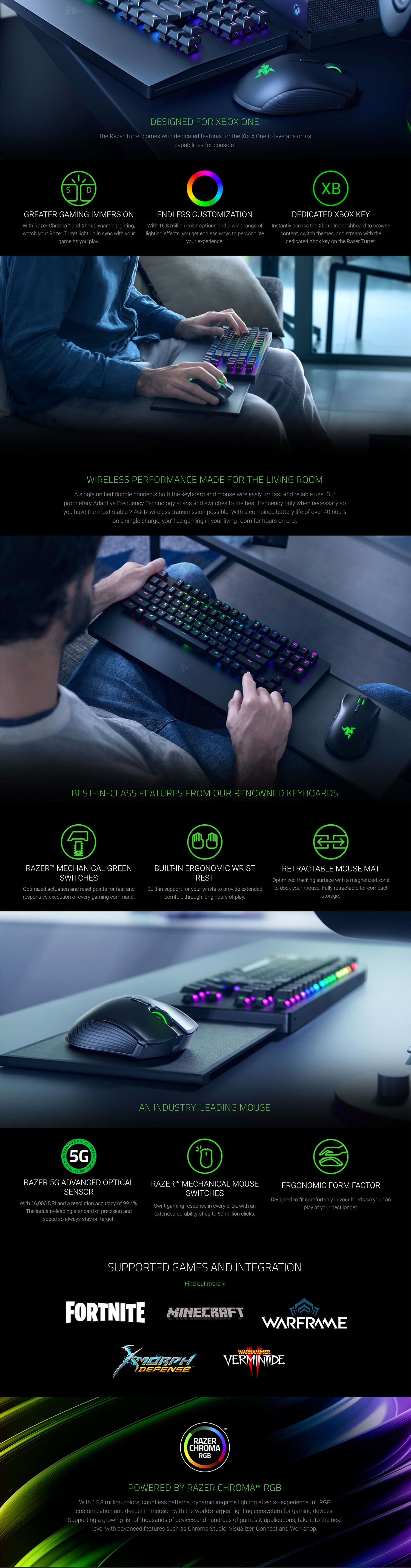 Razer Turret for Xbox One Wireless Keyboard and Mouse RZ84-02820100-B3M1 Details